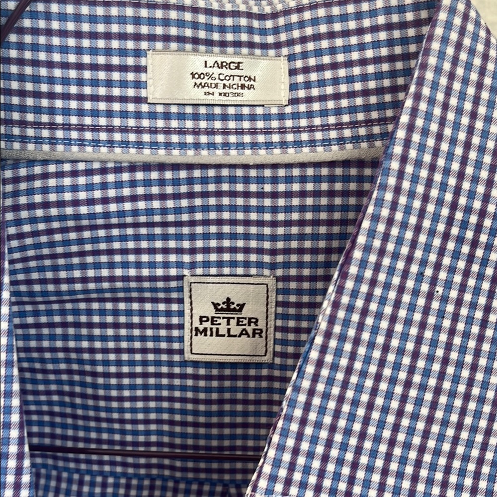 Peter Millar Blue Casual Button Down Shirt
